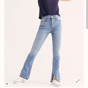 Free People | Emmy Split Hem Boot Cut Jean in Blue